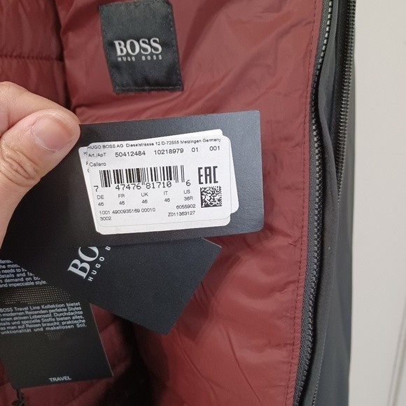 HUGO BOSS Callero Quilted Lined Hooded Jacket Size 36 Mens Small - Picture 5 of 13